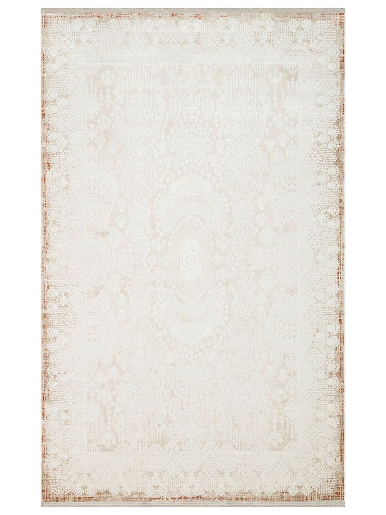 Cairo Series Extra Soft Textured, Stylish Living Room Carpet with Dense Woven Modern Patterns 05 CREAM VIZON