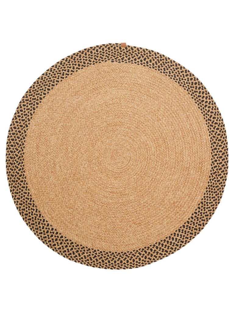 Cancun Jute Cotton Blend Living Room Hallway Kitchen Cotton Straw Knitted Rug 19NATBQ