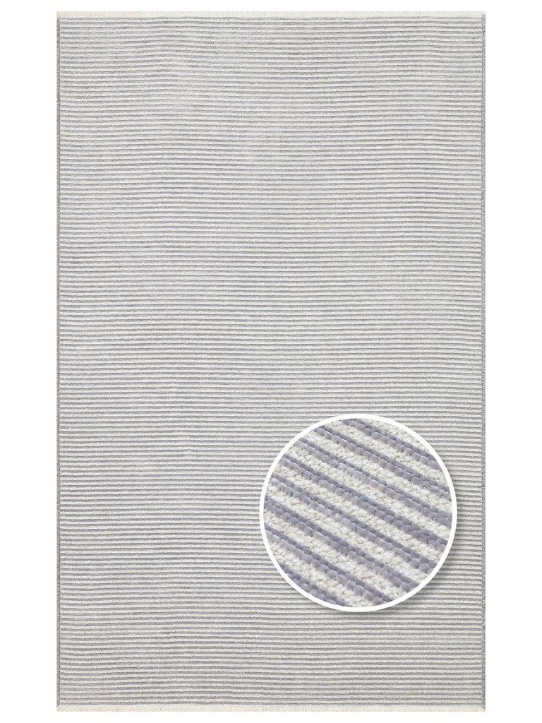 Lino Series Kitchen Living Room Hall Entrance Hallway Washable Non-Slip Based Cotton Rug PLAINGREY