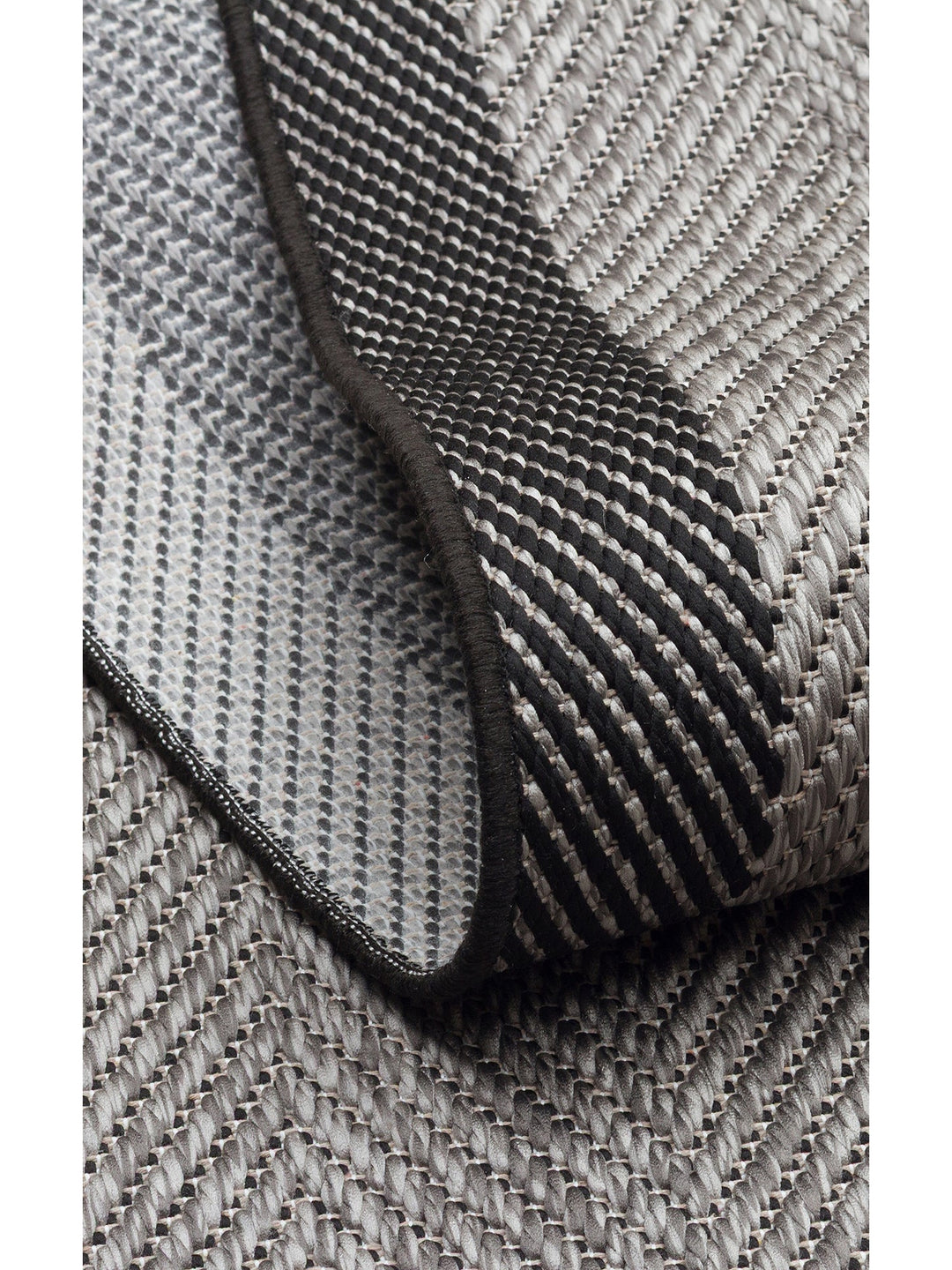 Resort Cotton Non-Slip Based Living Room Corridor Entrance Kitchen Stylish Rug 02 DARK GREY