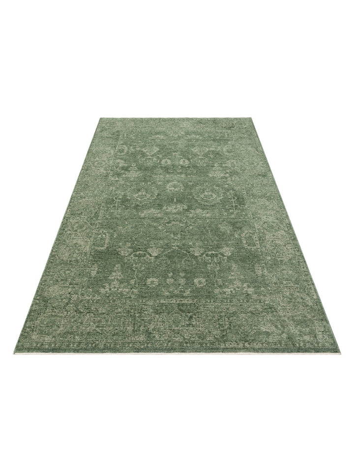 Tabriz Series Vintage Antique Patterned Modern Soft Textured Carpet 02 GREEN