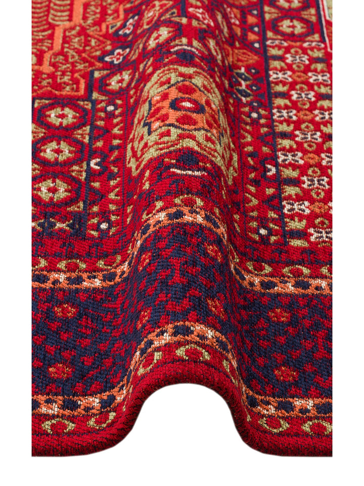 Uyghur Afghan Yagcibedir Patterned Washable Non-Slip Living Room Hall Hallway Fine Woven Carpet 10MLT
