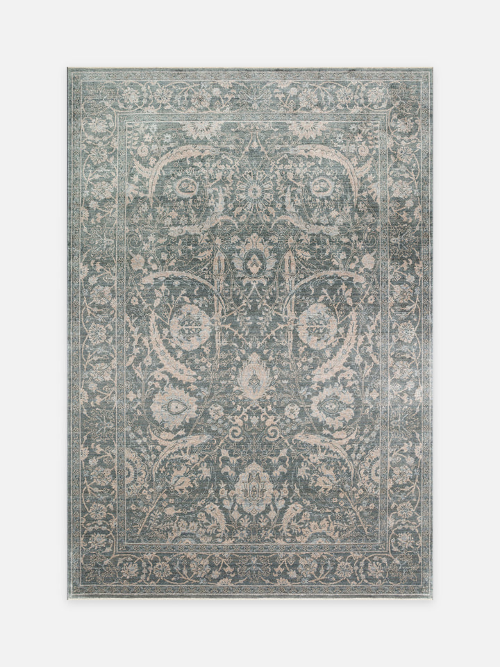 Çırağan %100 Naturel Özel Işıltılı El Emeği ile Özel Tezgahlarda Üretilen TENCEL™ Uşak Halısı 07SVZ - Carpetdocia - kusbakisi