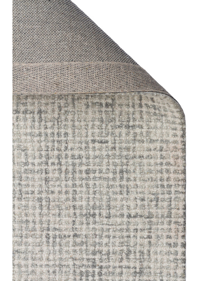 Tapis tissé à la main en mélange de laine et coton série Dublin SILVER