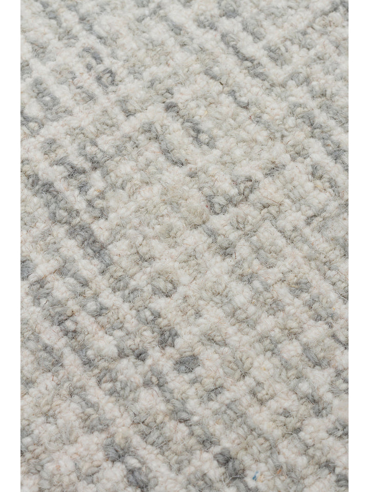 Tapis tissé à la main en mélange de laine et coton série Dublin SILVER
