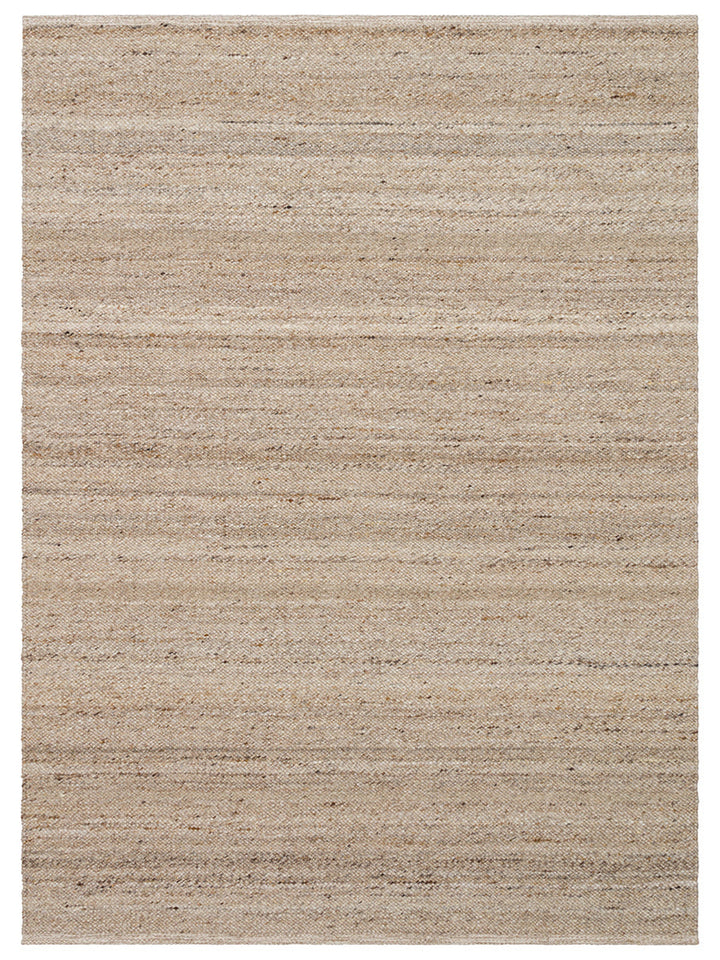 Tapis tissé à la main en mélange de laine, polyester et coton série Jakarta BEIGE