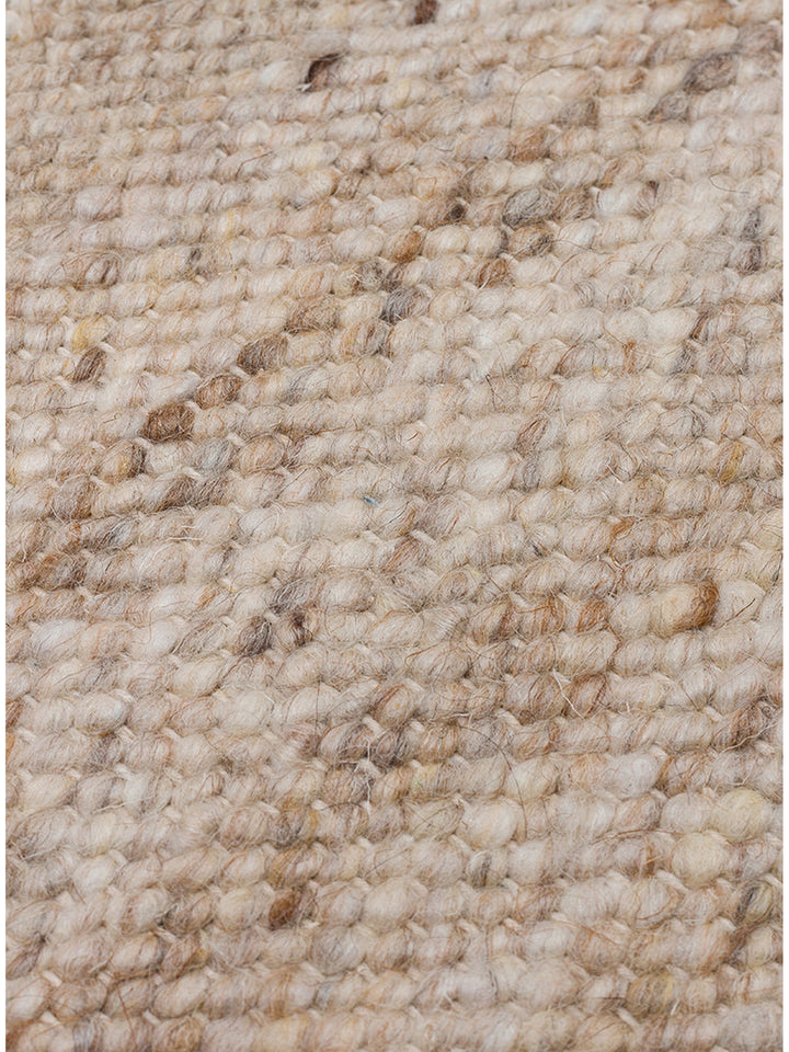 Tapis tissé à la main en mélange de laine, polyester et coton série Jakarta BEIGE