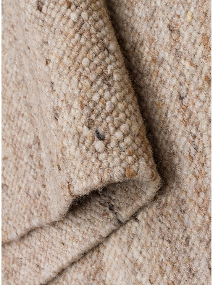 Tapis tissé à la main en mélange de laine, polyester et coton série Jakarta BEIGE