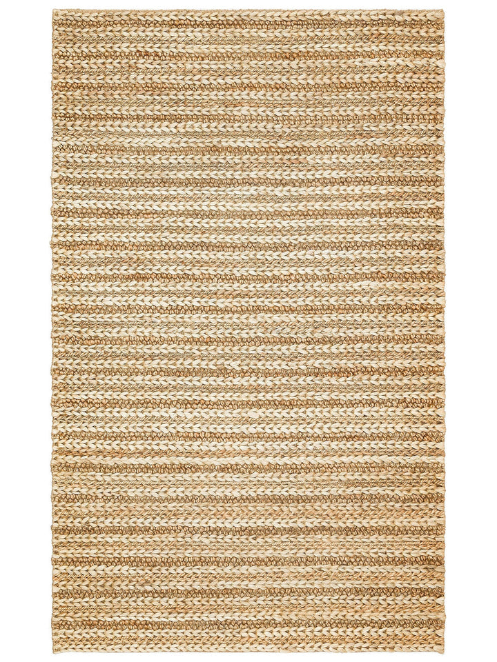 Knit Jüt Farklı Örgü Dokusuna Sahip El Dokuma Naturel Jüt Hasır Halı 1152 NATURAL XW - Carpetdocia