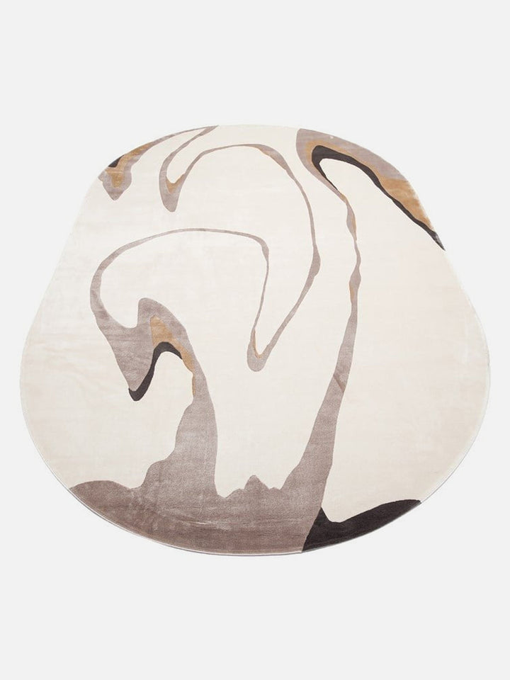Monza Art Geometrik Desenli Yüksek Kalite Sık Dokuma Parlak Modern Salon Halısı 06 CREAM GREY - Carpetdocia