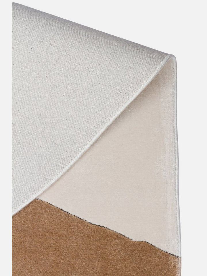 Monza Art Geometrik Desenli Yüksek Kalite Sık Dokuma Parlak Modern Salon Halısı 08 CREAM BLACK - Carpetdocia
