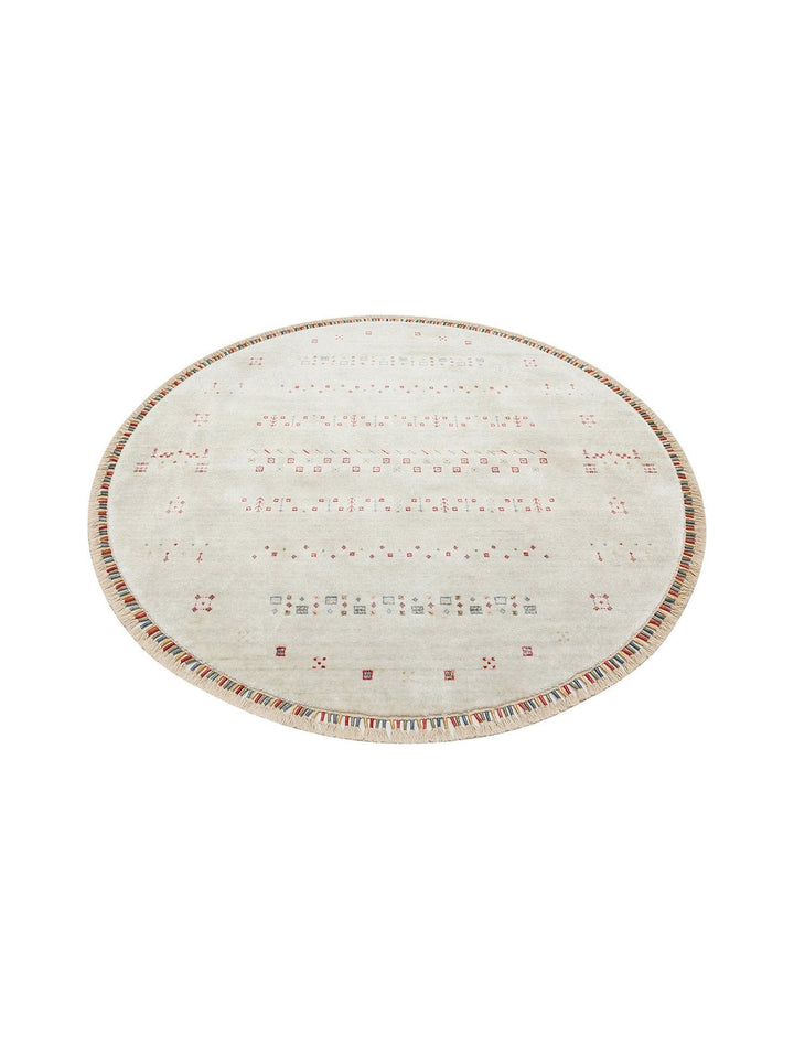 Oushak Carnaval %100 Naturel Kolay Temizlenir El Emeğiyle Üretilen TENCEL™ Modern Uşak Halısı 06 BEIGE Q - Carpetdocia