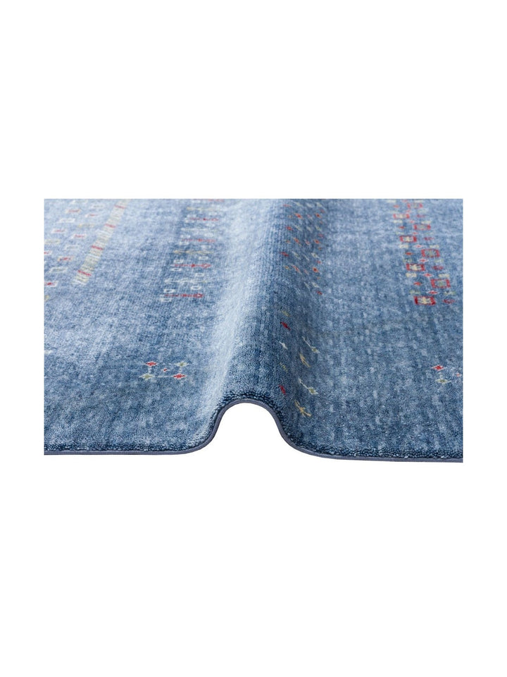 Oushak Carnaval Tappeto Moderno Uşak in TENCEL™ realizzato a mano, 100% naturale, facile da pulire, 06 BLUE