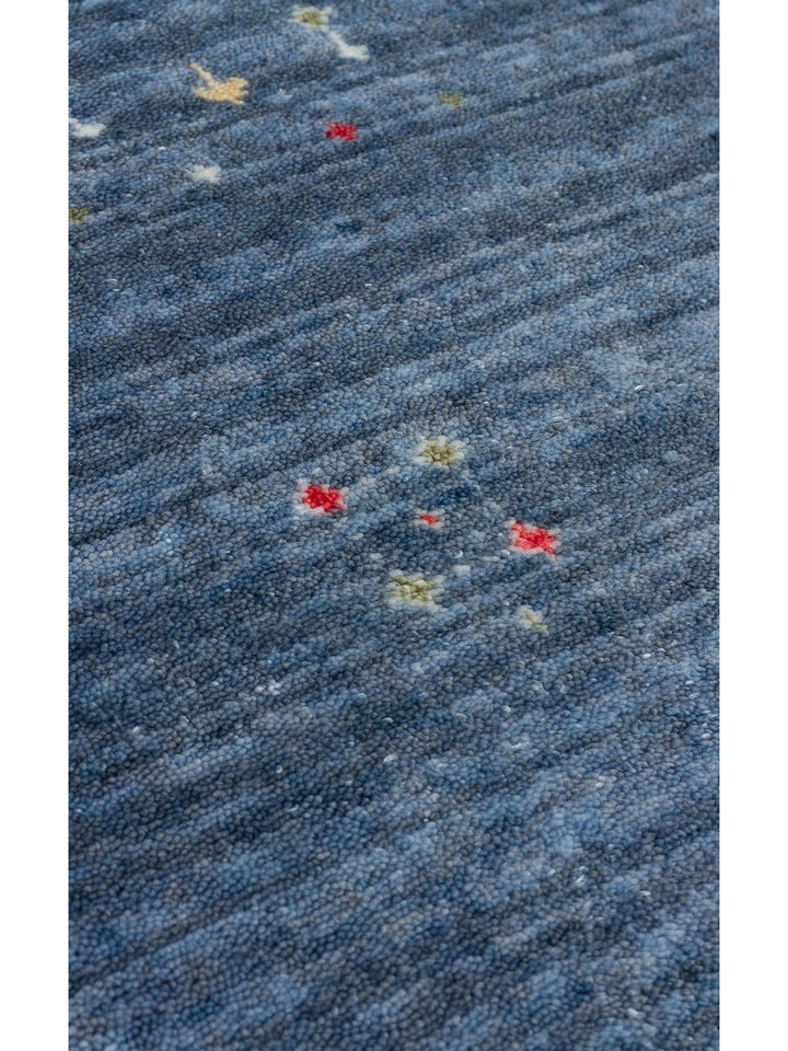 Oushak Carnaval Tappeto Moderno Uşak in TENCEL™ realizzato a mano, 100% naturale, facile da pulire, 06 BLUE Q