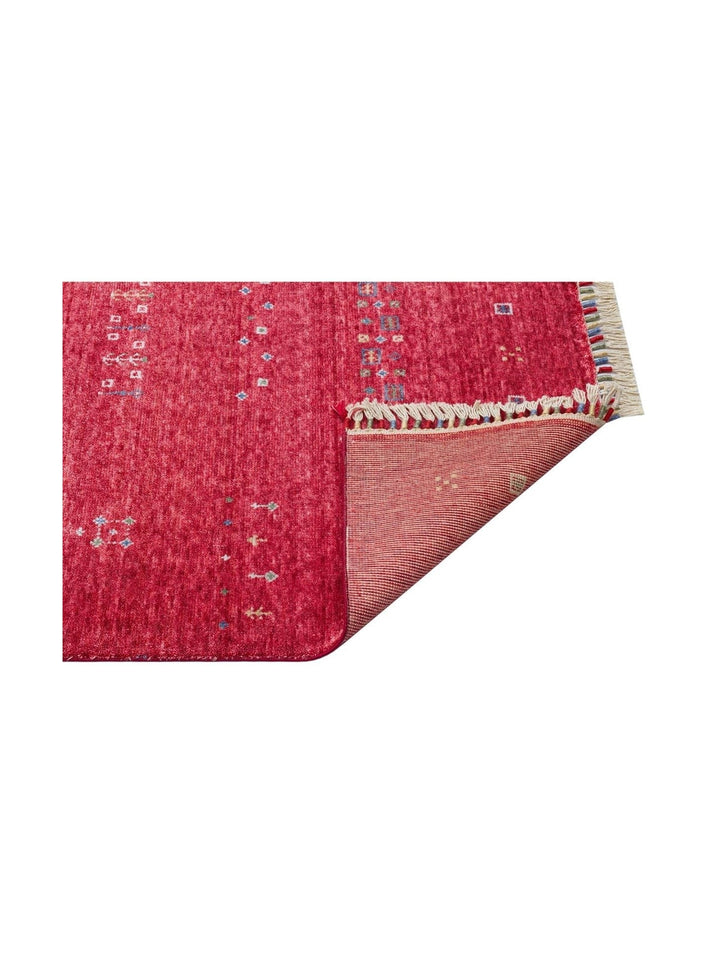 Oushak Carnaval Tappeto Moderno Uşak in TENCEL™ realizzato a mano, 100% naturale, facile da pulire, 06 RED