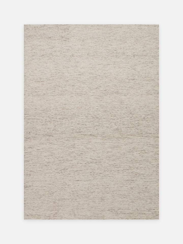 Vienna Series Wool and Cotton Blend Handwoven Rug LIGHT NATURAL