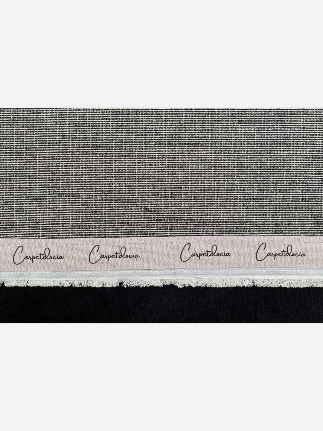 Victoria %100 TENCEL™ Lyocell El Emeği ile Üretilen Halı MIDNIGHT ONYX Carpetdocia kenar şeridi detayı