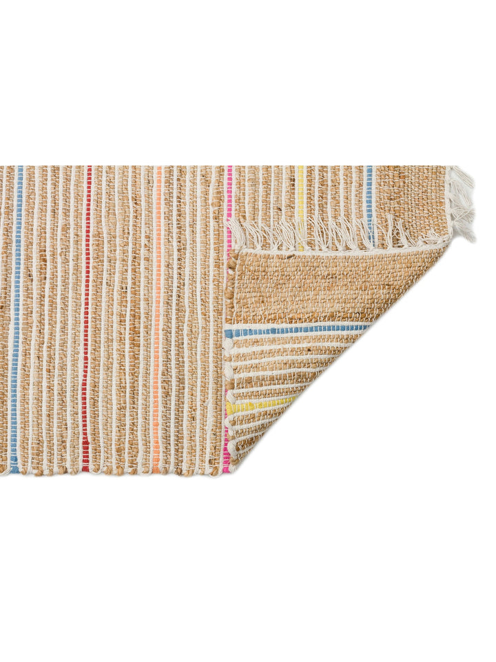 Crown Jüt %100 Naturel El Dokuma Oturma Odası Koridor Antre Mutfak Balkon Hasır Halı 05 NAT.MULTY - Carpetdocia