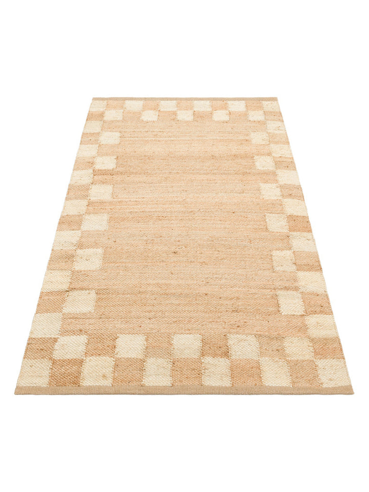 Crown Jüt %100 Naturel El Dokuma Oturma Odası Koridor Antre Mutfak Balkon Hasır Halı 13NATWHITEXW - Carpetdocia