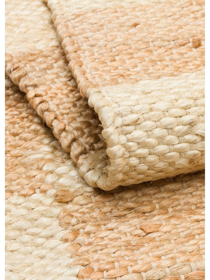 Crown Jüt %100 Naturel El Dokuma Oturma Odası Koridor Antre Mutfak Balkon Hasır Halı 13NATWHITEXW - Carpetdocia