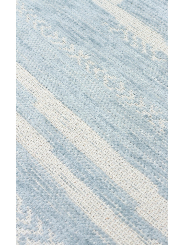 Didim Kaymaz Tabanlı Modern Oturma Odası Salon Koridor Mutfak İnce Dokuma Halı 01 BLUE - Carpetdocia