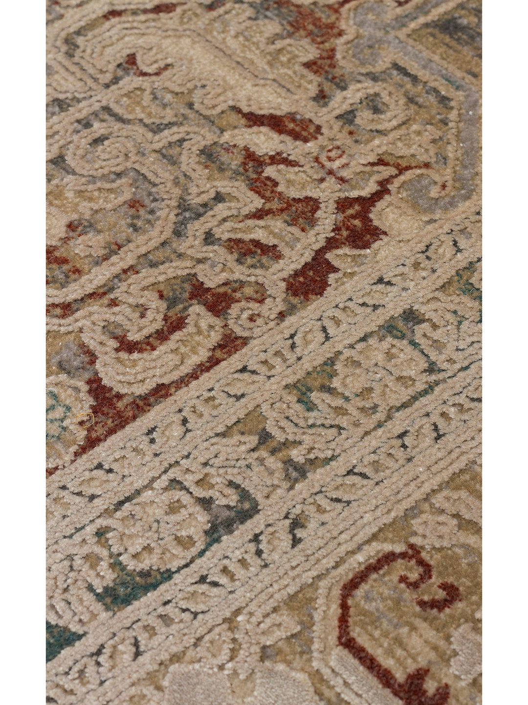 Golden Serisi %100 Naturel Yumuşak Dokulu Vintage Esintilere Sahip Sık Dokuma Salon Halısı 02 BEIGE - Carpetdocia