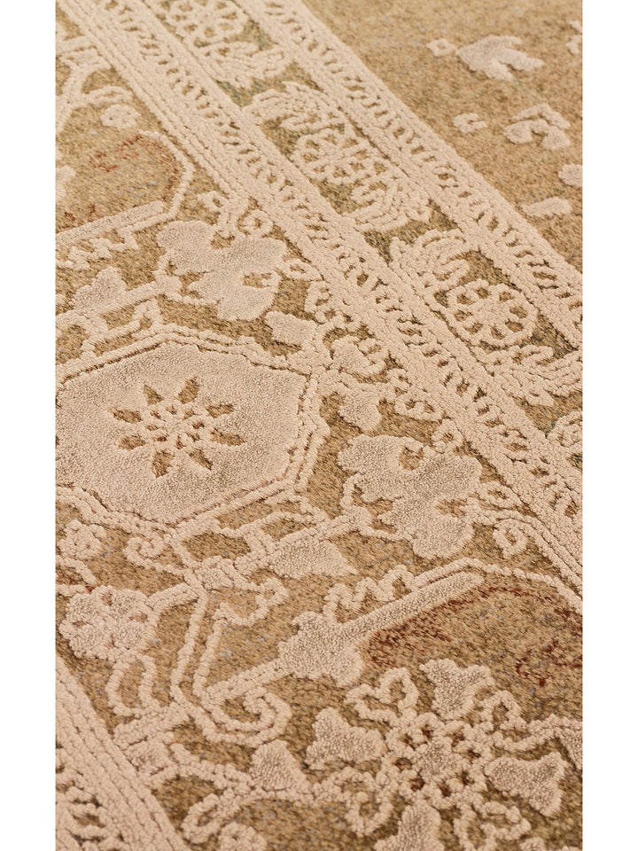 Golden Serisi %100 Naturel Yumuşak Dokulu Vintage Esintilere Sahip Sık Dokuma Salon Halısı 02 BRONZE - Carpetdocia