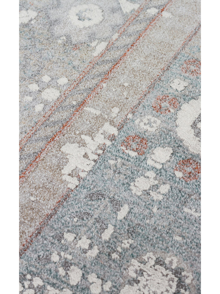 Golden Serisi %100 Naturel Yumuşak Dokulu Vintage Esintilere Sahip Sık Dokuma Salon Halısı 03 GREY - Carpetdocia