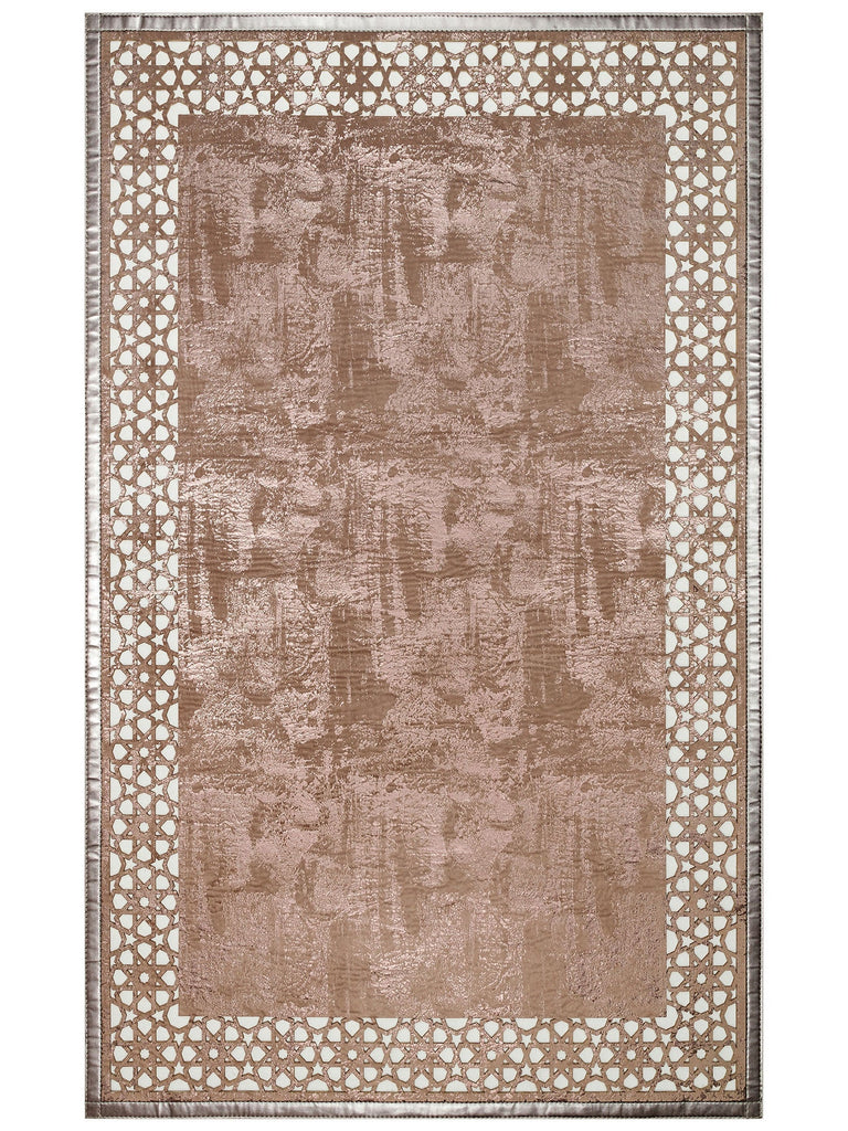 Engraving Classic and Modern Processing and Carving Shiny Bordered Artificial Leather Carpet 04 VINK BRONZE