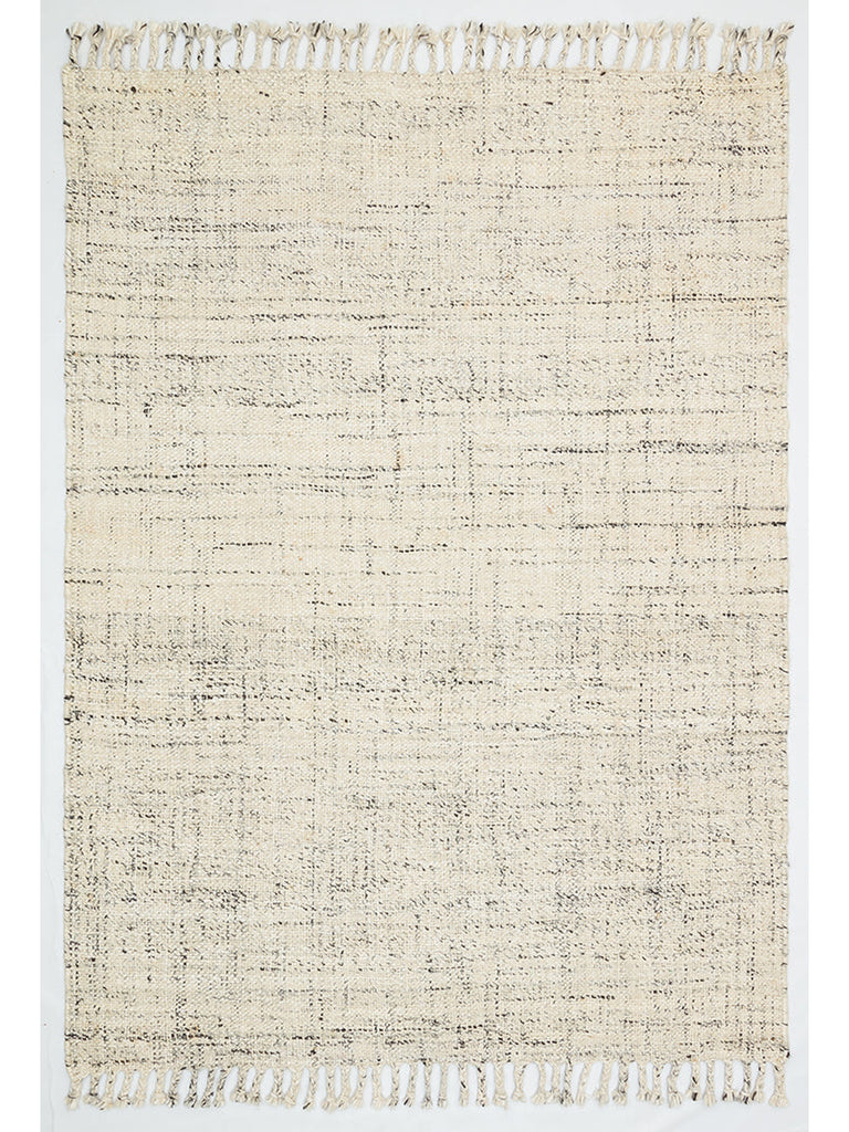 Hittite Series 100% Natural Wool and Jute Hand Woven Traditional Living Room Sitting Room Bedroom Carpet WHITE