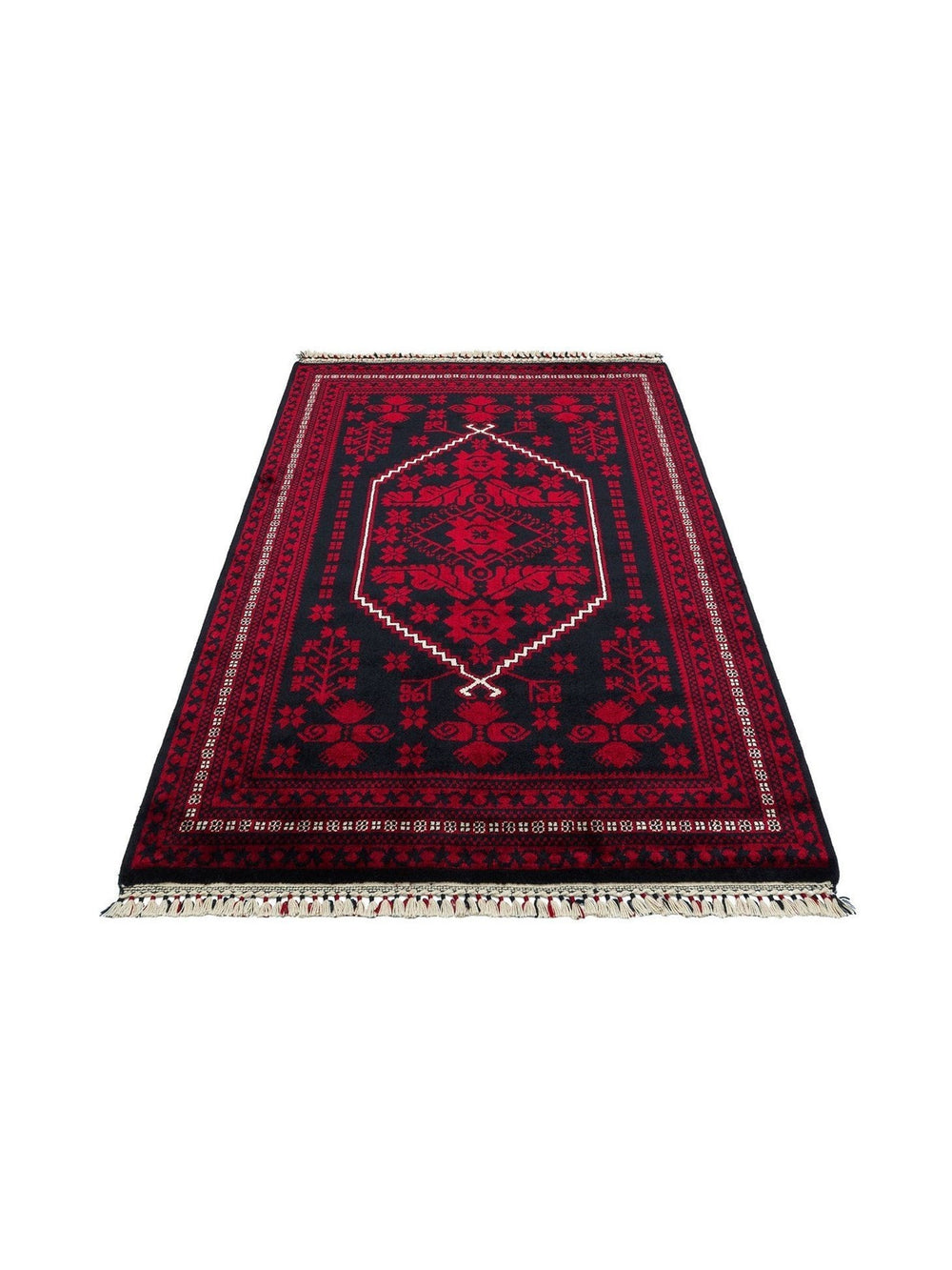 Kabil Afgan Yağcıbedir Desenli El Emeğiyle Özel Tezgahlarda Üretilen Tensel Uşak Halısı 956 BLUE - Carpetdocia