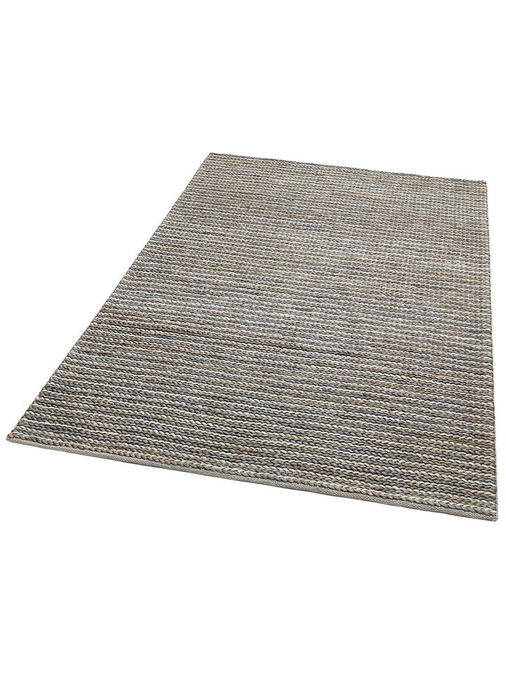 Knit Jüt Farklı Örgü Dokusuna Sahip El Dokuma Naturel Jüt Hasır Halı 1512 NAVY MULTY XW - Carpetdocia