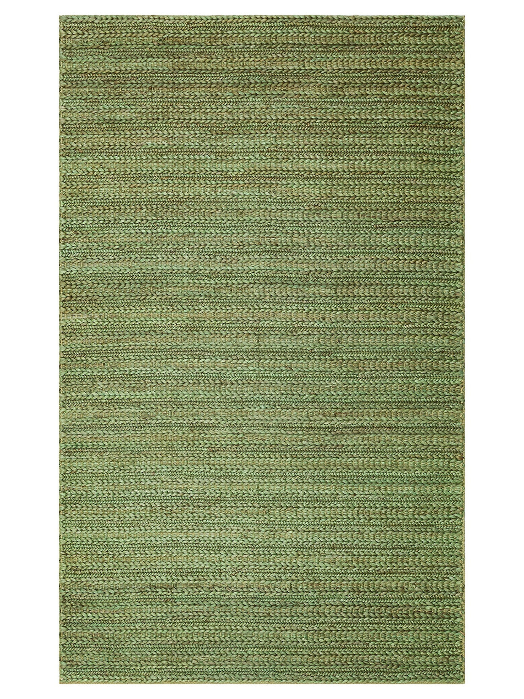 Knit Jüt Farklı Örgü Dokusuna Sahip El Dokuma Naturel Jüt Hasır Halı TRIPLE GREEN XW - Carpetdocia