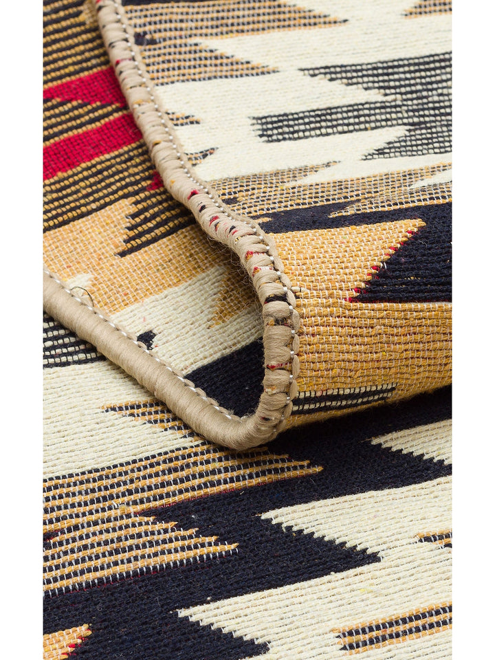 Maya %100 Naturel Pamuk Yıkanabilir Çift Taraflı Oturma Odası Mutfak Koridor Modern Kilim 33 RED - Carpetdocia