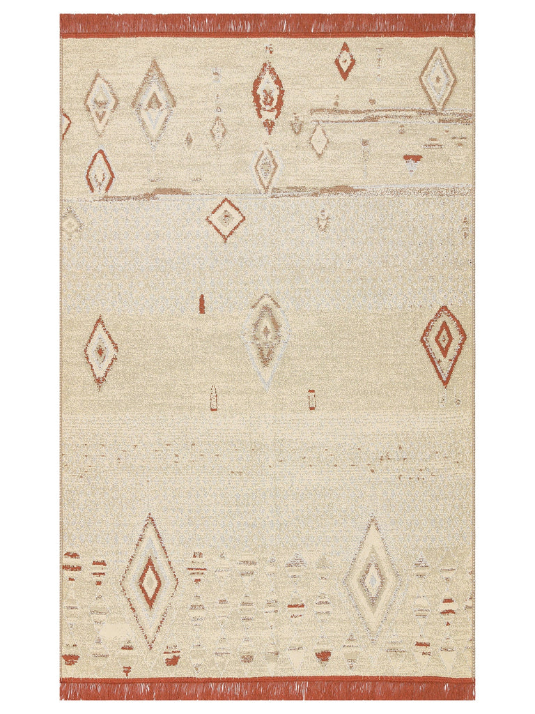 Maya 100% Natural Cotton Washable Double-Sided Living Room Kitchen Hallway Modern Rug 37 TERRA