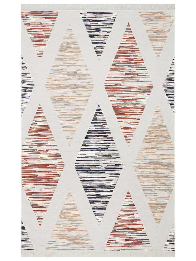 Maya 100% Natural Cotton Washable Double Sided Living Room Kitchen Hallway Modern Rug 38 MULTY