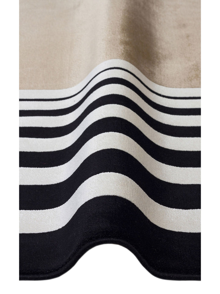Monza Geometrik Desenli Yüksek Kalite Sık Dokuma Parlak Modern Salon Halısı 05 CREAM GOLD - Carpetdocia