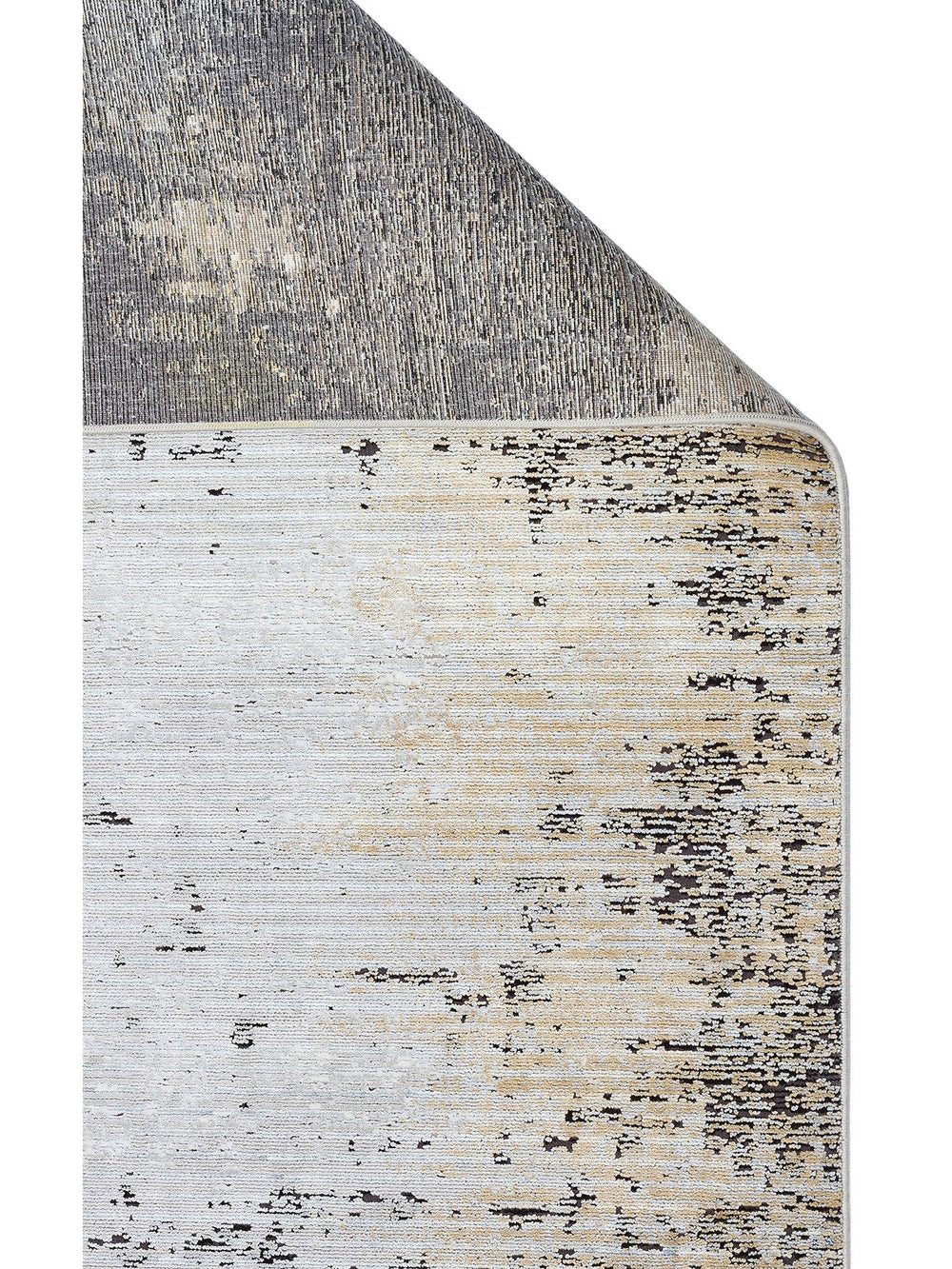 Mumbai Serisi Klasik Desenli Yüksek Kalite Sık Dokuma Parlak Salon Halısı 12 GREY GOLD - Carpetdocia