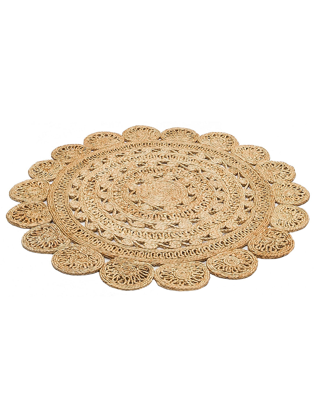 Only Jüt Yuvarlak ve Oval %100 Naturel Oturma Odası Antre Mutfak Balkon El Dokuma Halı CA105DHURIEXW - Carpetdocia