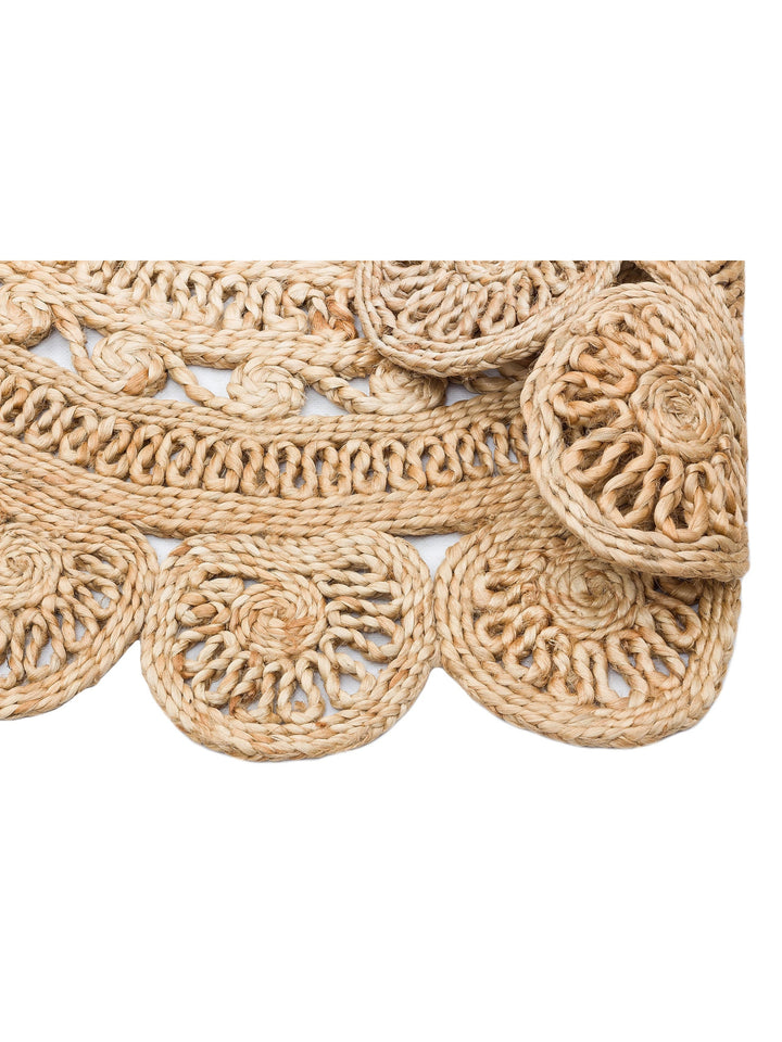 Only Jüt Yuvarlak ve Oval %100 Naturel Oturma Odası Antre Mutfak Balkon El Dokuma Halı CA105DHURIEXW - Carpetdocia