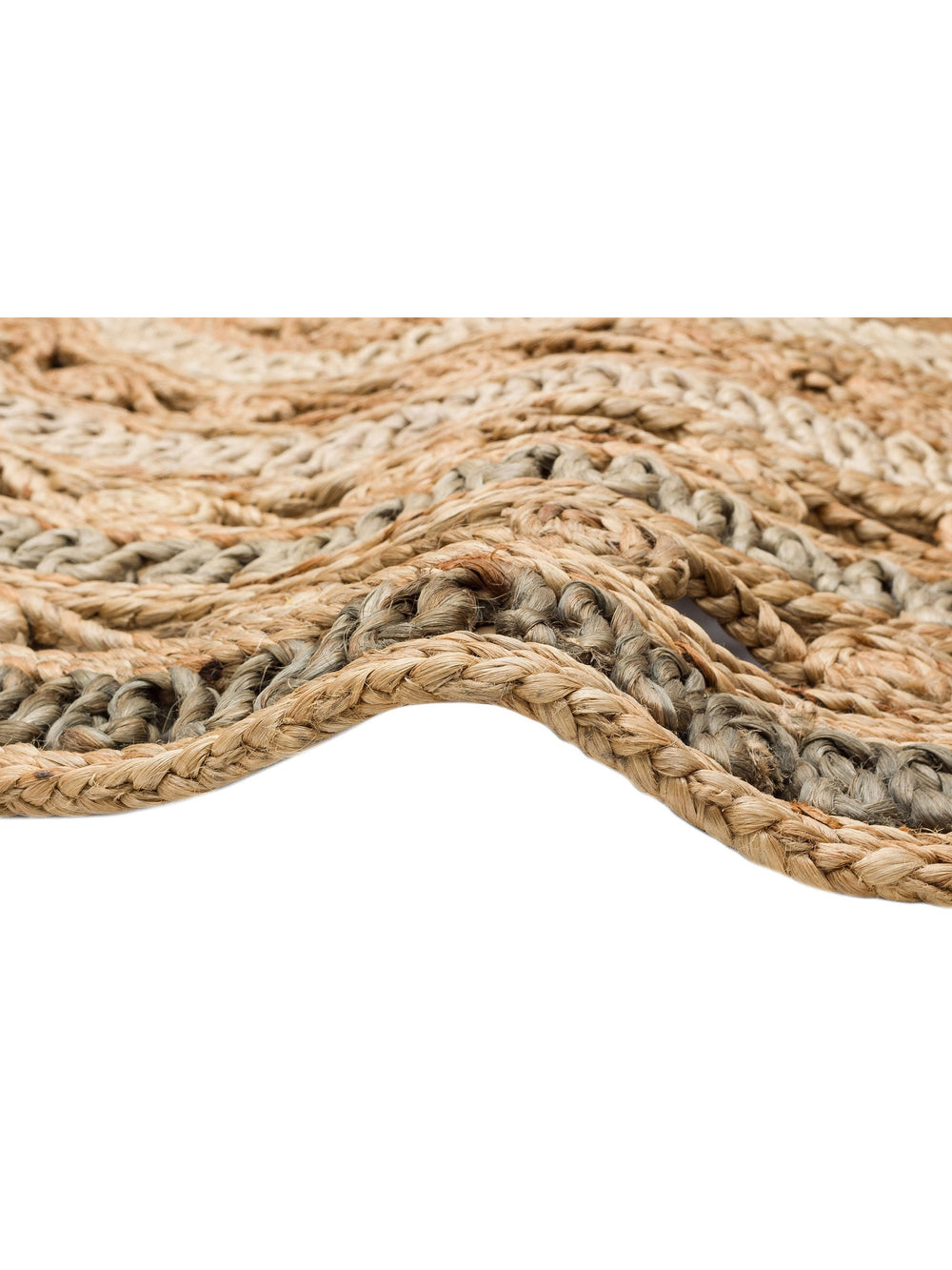 Only Jüt Yuvarlak ve Oval %100 Naturel Oturma Odası Antre Mutfak Balkon El Dokuma Halı CA106NTGRDGXW - Carpetdocia