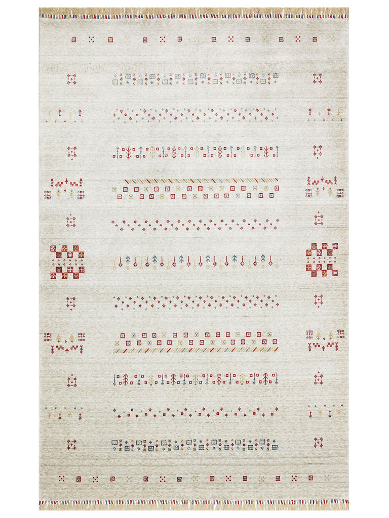 Oushak Carnaval 100% Natural Easy to Clean Handmade Tencel Modern Uşak Carpet 06BEJ