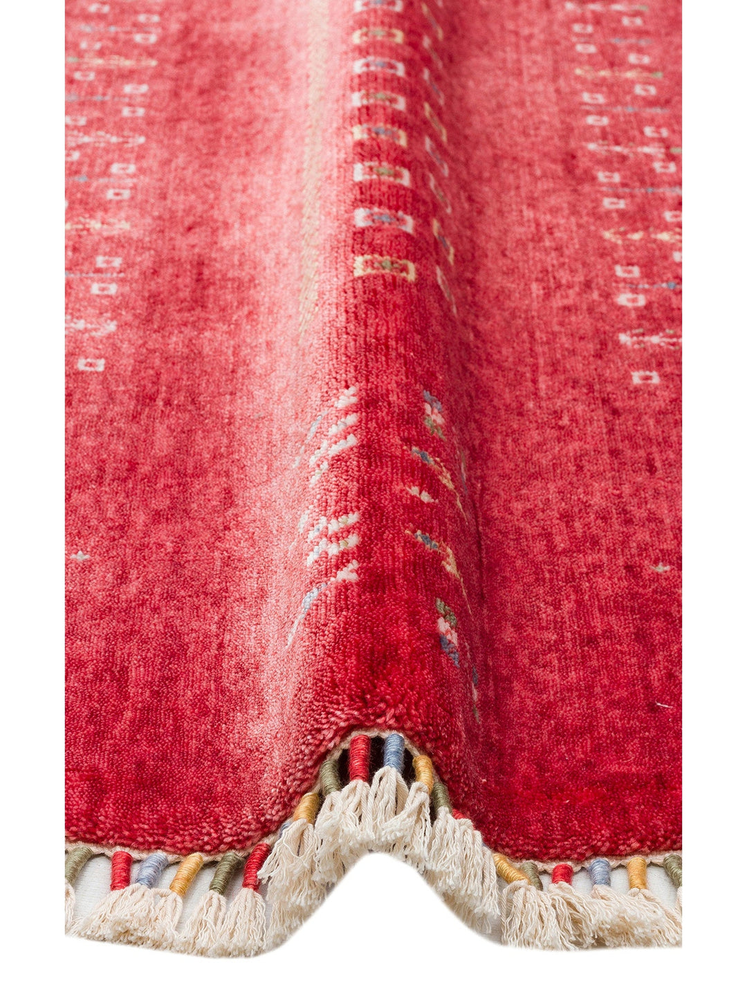 Oushak Carnaval %100 Naturel Kolay Temizlenir El Emeğiyle Üretilen Yuvarlak Uşak Halısı 06 RED Q - Carpetdocia