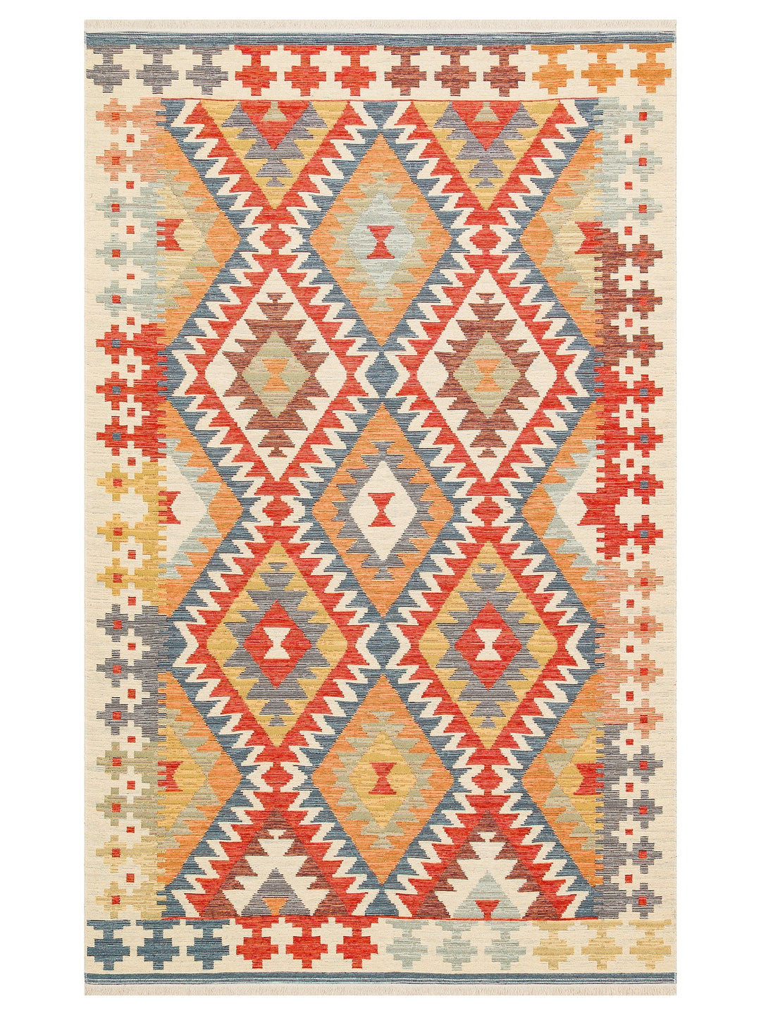 Rota Yıkanabilir, Çift Taraflı Kullanıma Uygun Yumuşak Tuşeli Otantik Kilim 09 LIGHT MULTY - Carpetdocia