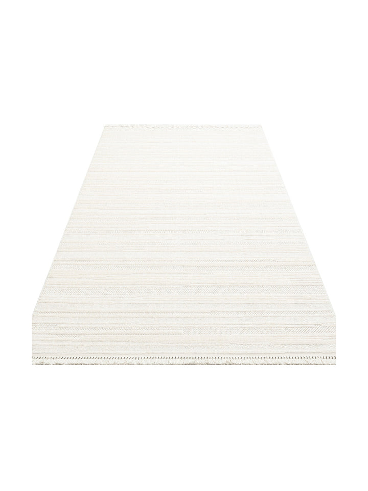 Style Hav Toz Vezmez Yumuşak Dokulu Oturma Odası Salon Koridor Antre Modern Halı 01 WHITE - Carpetdocia