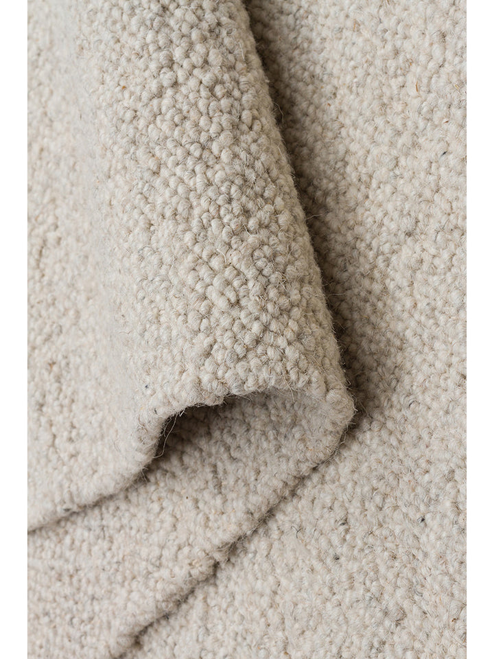 Agra Serie handgeknüpfter Teppich aus Wolle, Polyester und Baumwollmischung SILBER