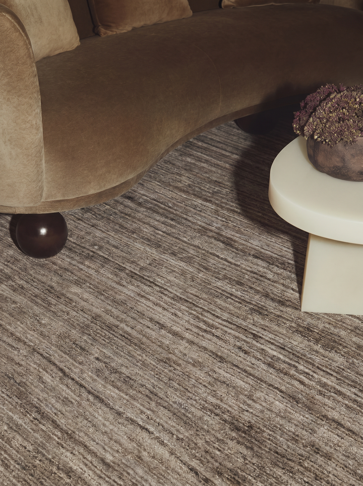 Amore Plus Serie Viskose- und Baumwollmischung handgewebter Teppich BROWN XW
