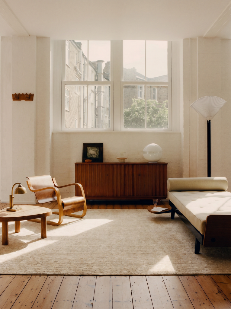 Brasilia Tappeto speciale a telaio nero moderno, semplice ed elegante prodotto a mano in TENCEL™ PLAIN BEIGE