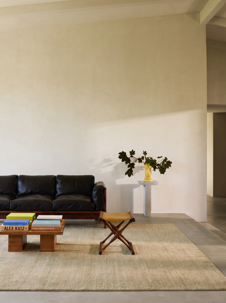 Tappeto Brasilia TENCEL™ Speciale Telaio Nero, Moderno, Semplice, Elegante, Realizzato a Mano, PLAIN GREEN