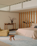 Brasilia Modern, schlicht und elegant handgefertigter TENCEL™ Spezial-Kara-Tezgah-Teppich PLAIN SKY BLUE
